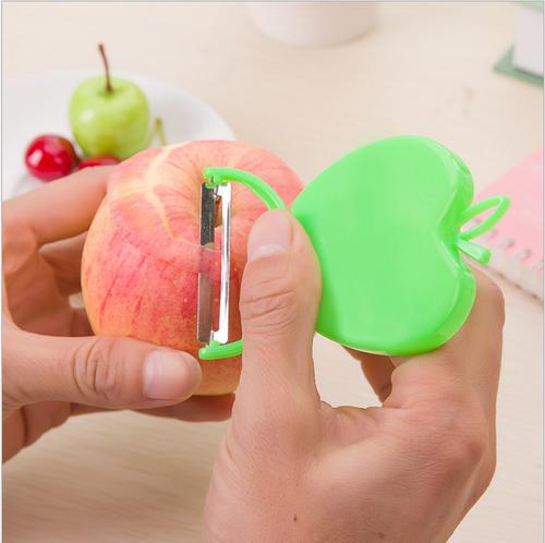 创意厨房懒人日用品可折叠苹果型水果削皮器卡通大嘴水果刨皮器